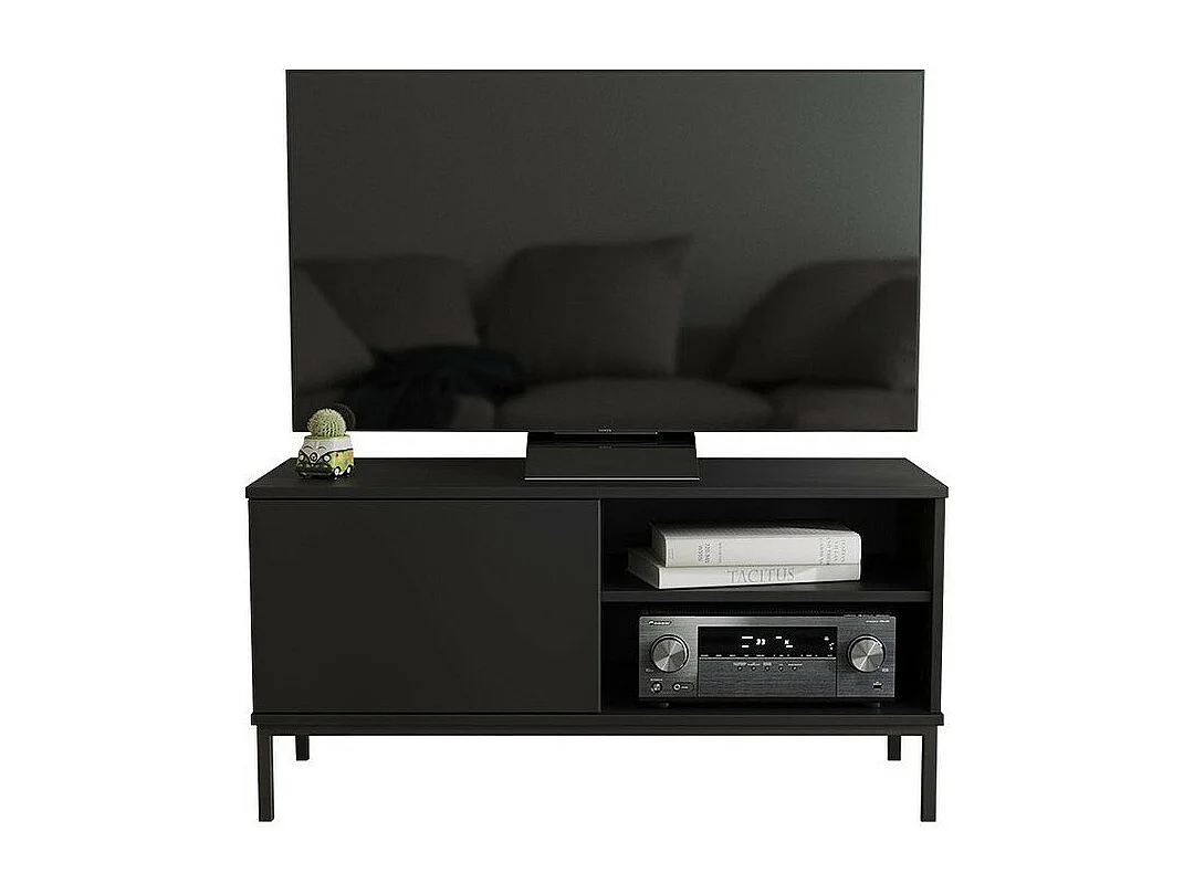 Mobile porta TV Lomsore 100, Nero, Il numero di porte: 1.00, 101x50x41cm