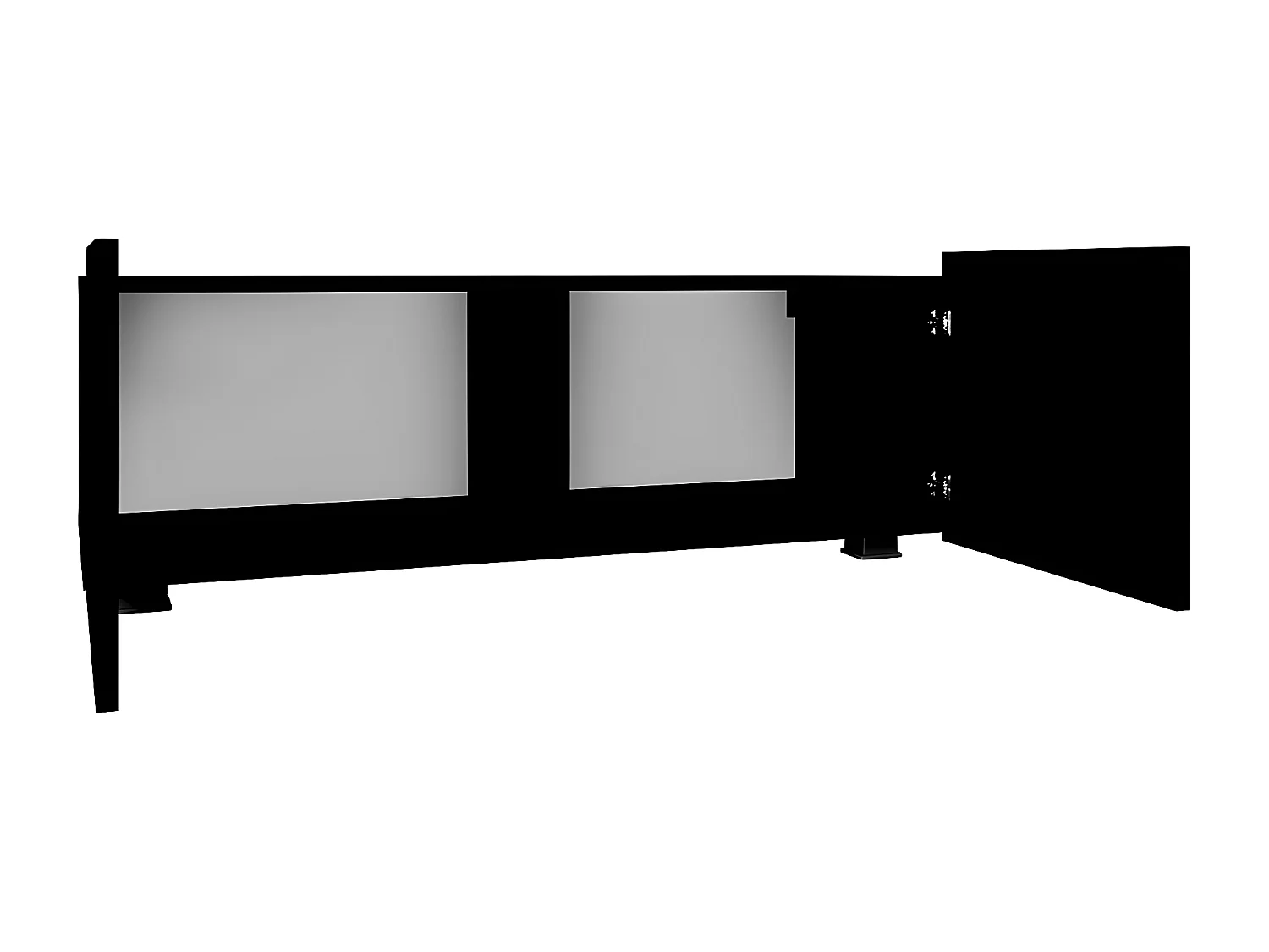 Meuble TV Tivdalu 104, Chêne doré, Le nombre de portes: 2, 100x37x43cm