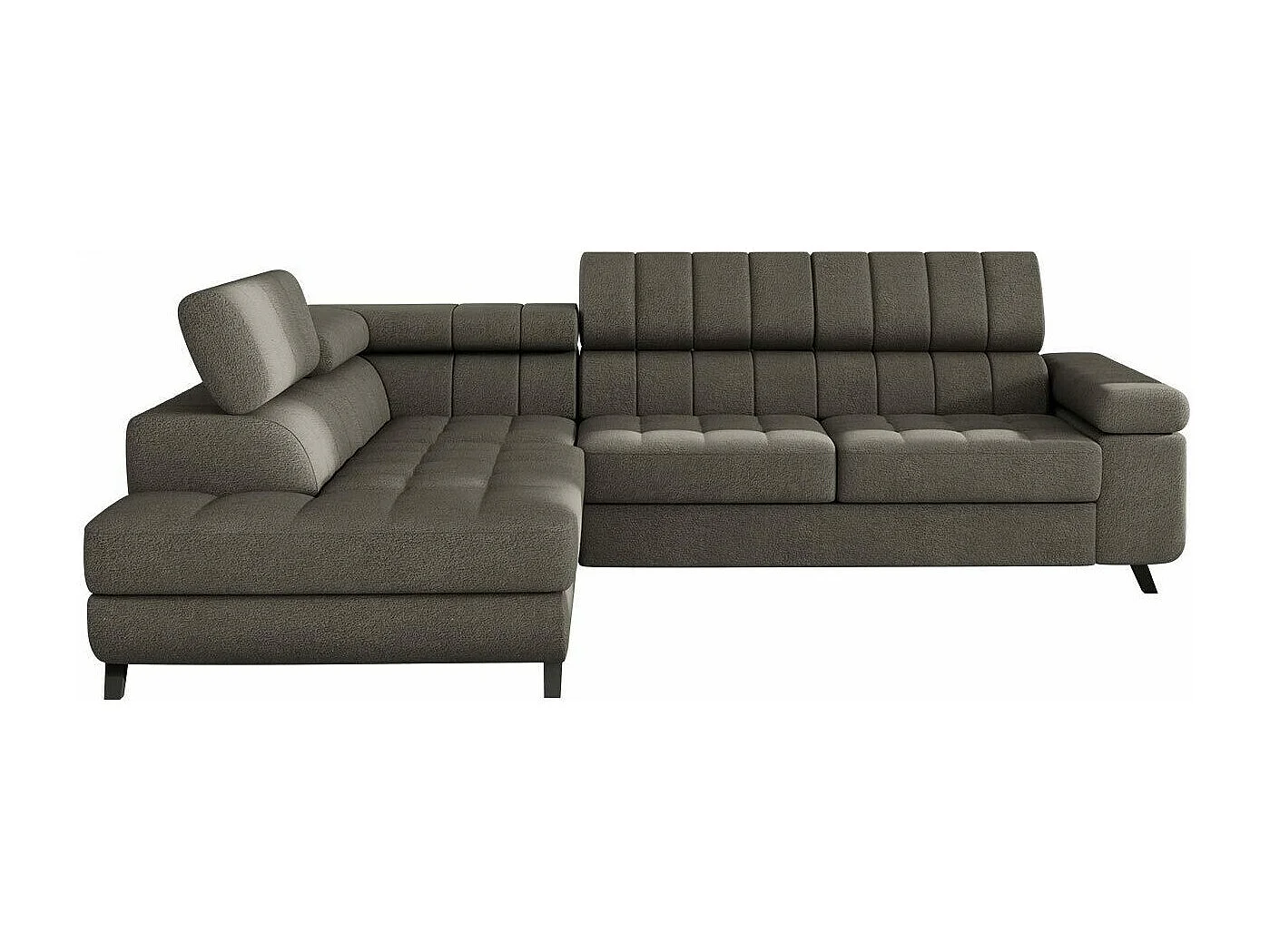 Divano angolare Comfivo 207, Grigio, Con, 264x203x73cm