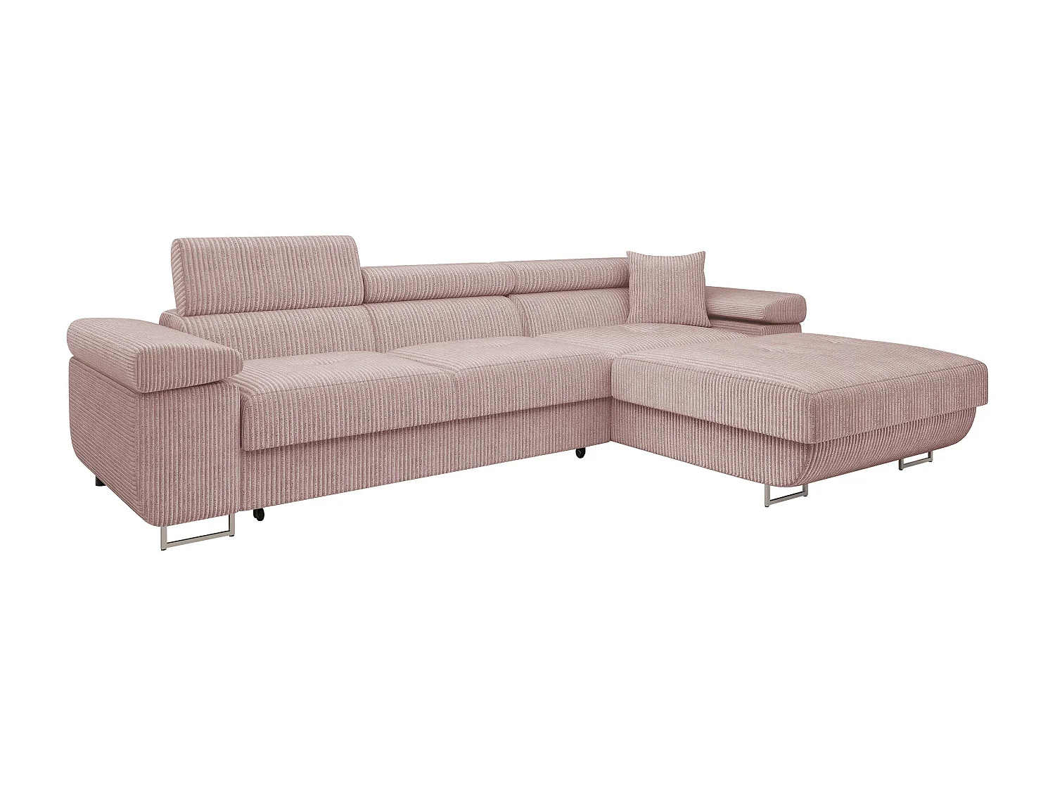 Sofá rinconero Comfivo Vinetum II, Rosa, Función de descanso