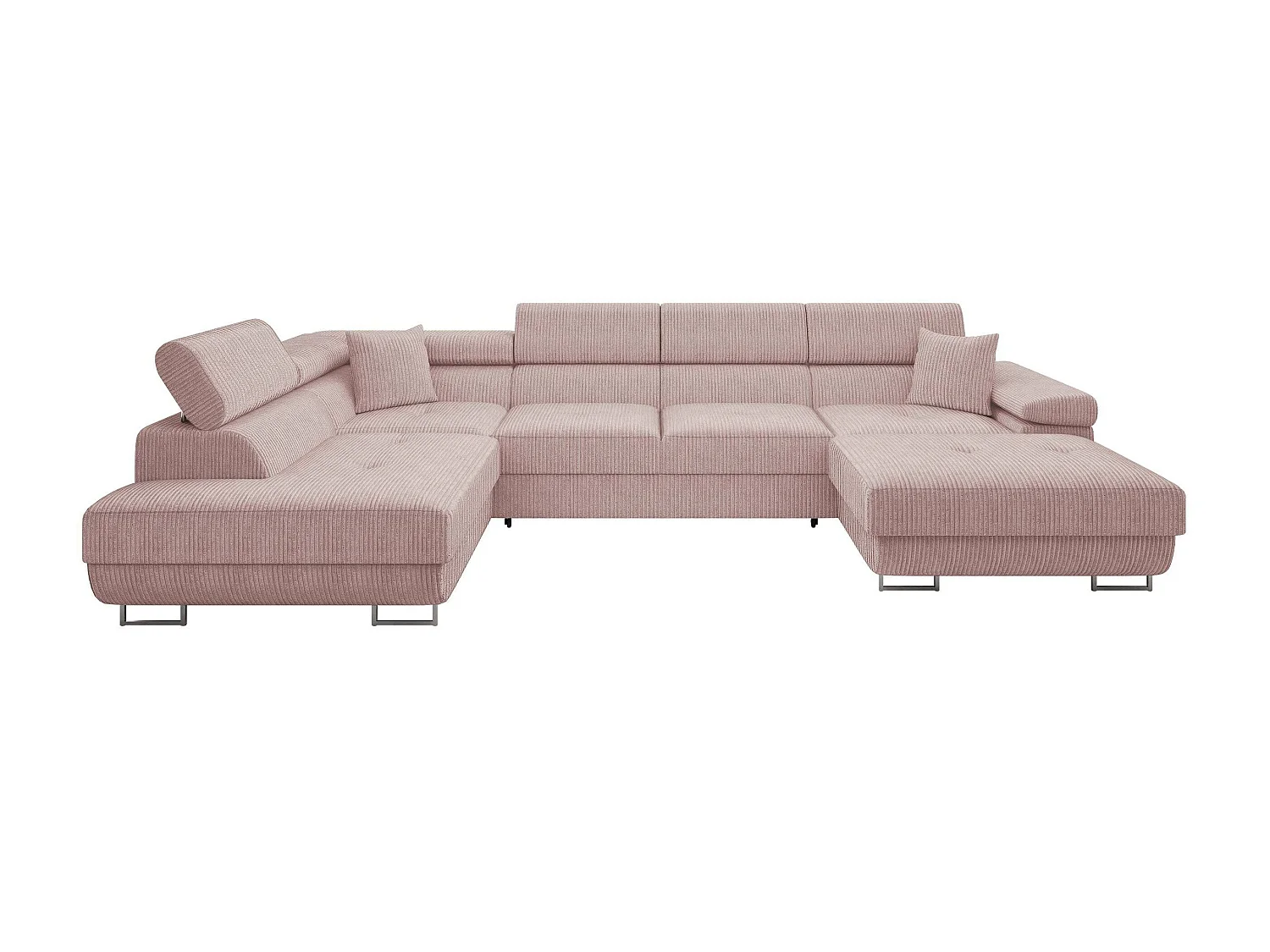 Sofá rinconero Comfivo Vinetum III, Rosa, Función de descanso