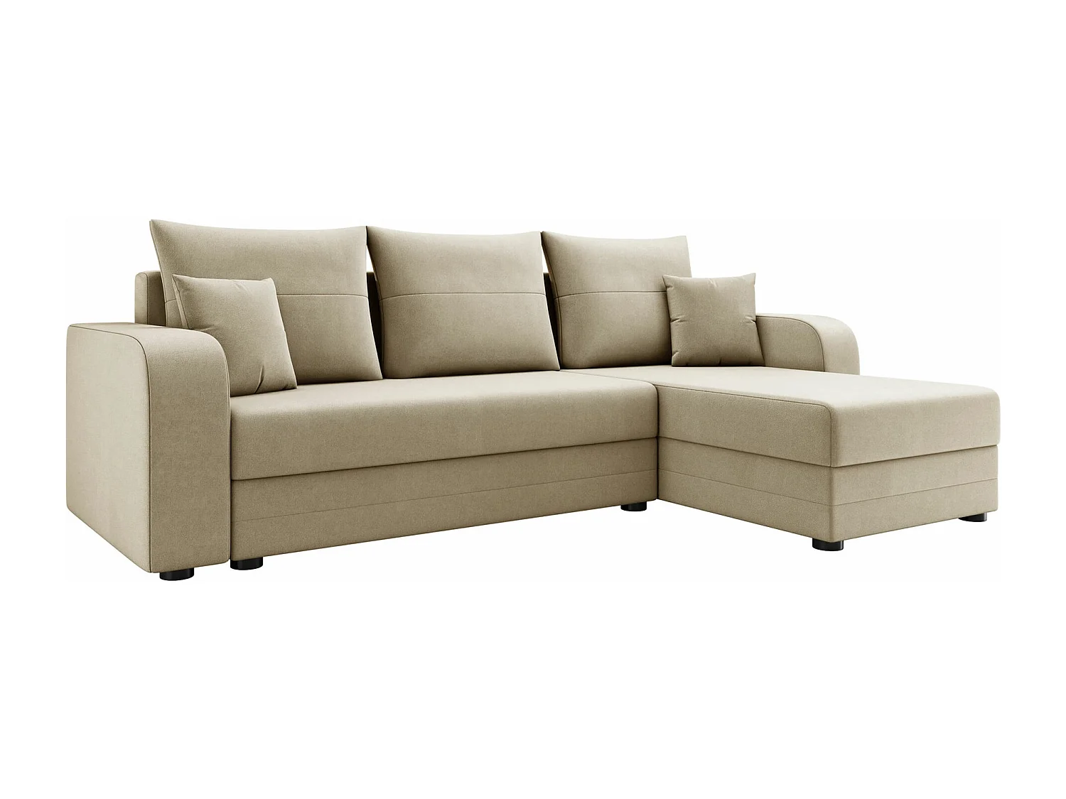 Canapé d'angle Memphis 112, Brun clair, Disponible, 237x139x84cm