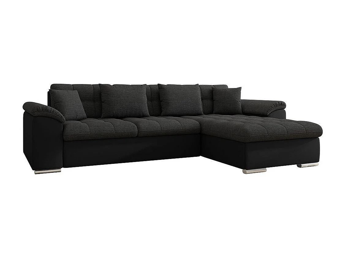 Sofá rinconero Comfivo 107, Gris, Función de descanso, Almacenaje, 280x160x76cm