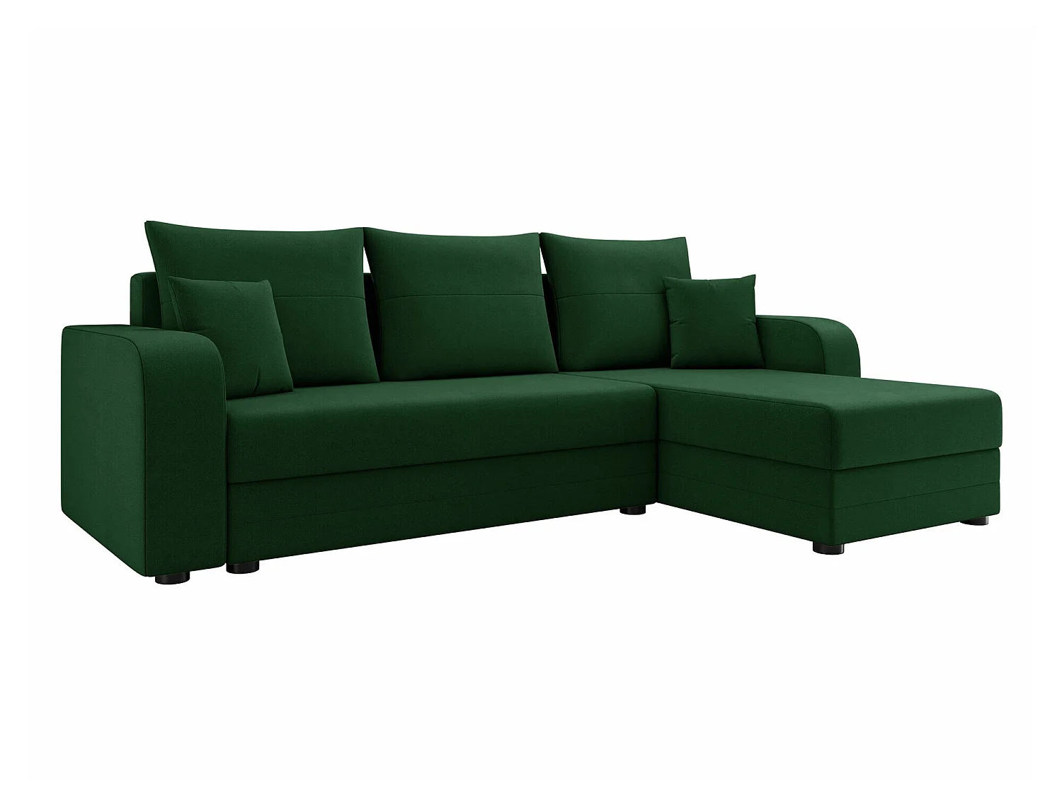 Canapé d'angle Memphis 112, Vert, Fonction de couchage, 24x14x8cm