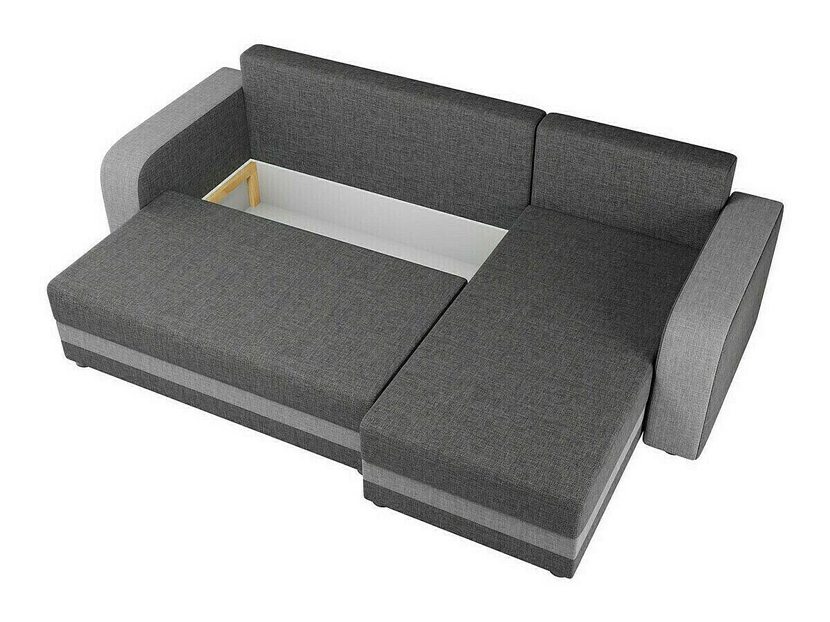 Canapé d'angle Memphis 112, Vert, Fonction de couchage, 24x14x8cm