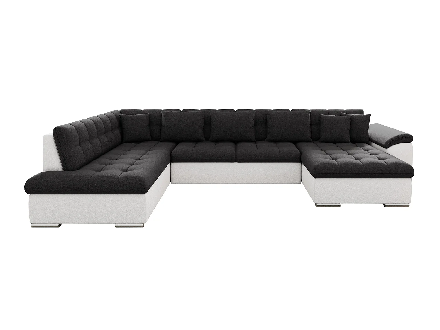 Sofá rinconero Comfivo Gemma II, Negro, Función de descanso, 35x21x8cm