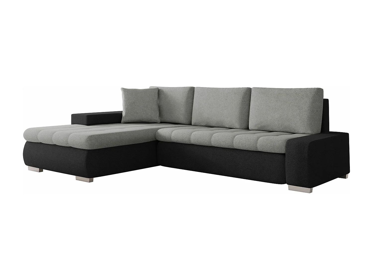 Canapé d'angle Comfivo Nitor, Gris, Disponible, 265x185x85cm