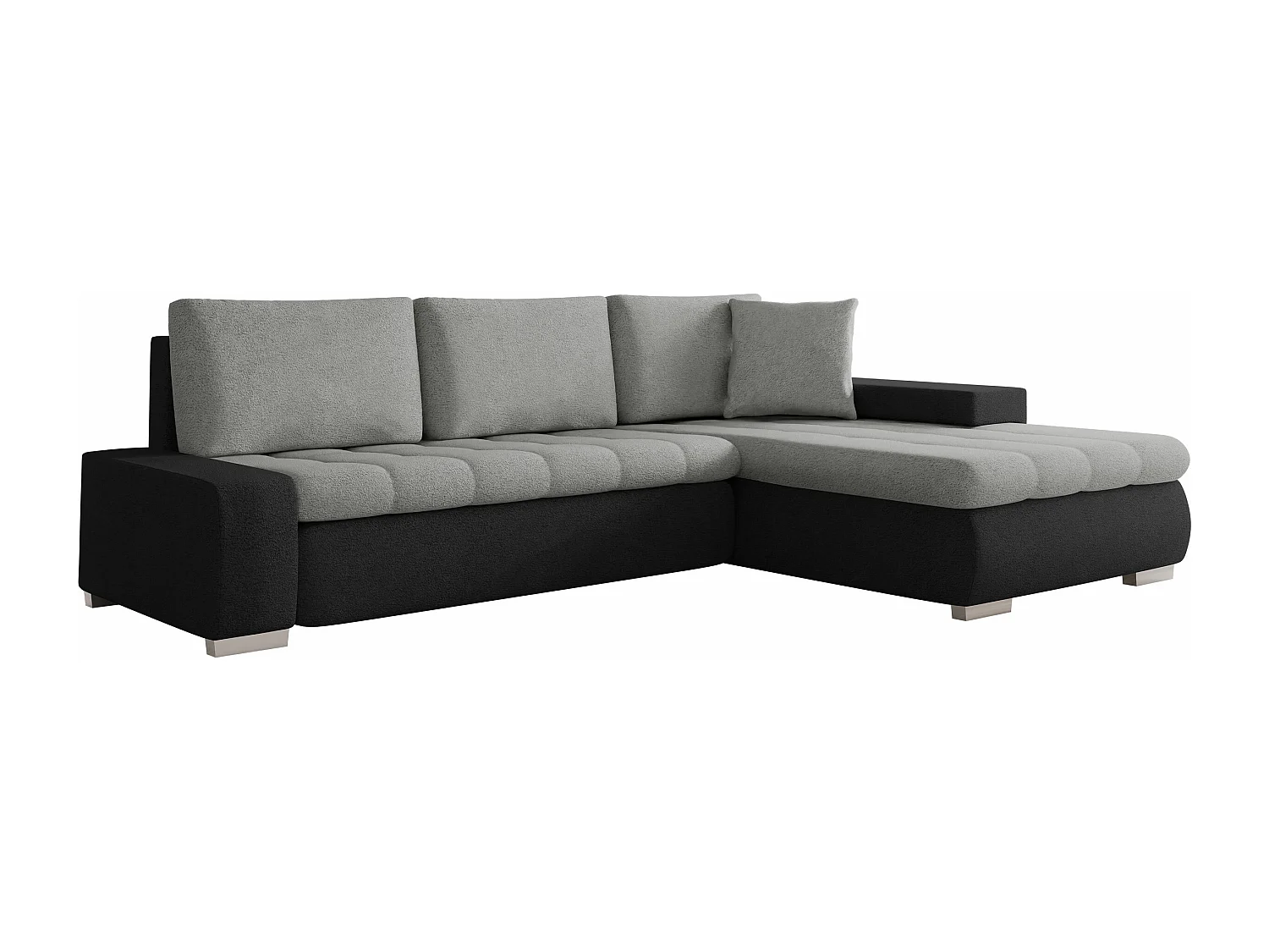 Canapé d'angle Comfivo Nitor, Gris, Disponible, 265x185x85cm