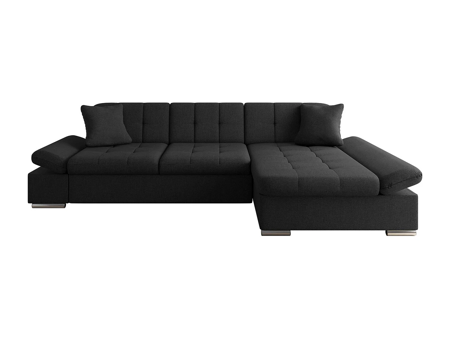 Sofá rinconero Comfivo 152, Gris, Función de descanso, Almacenaje, 278x161x76cm