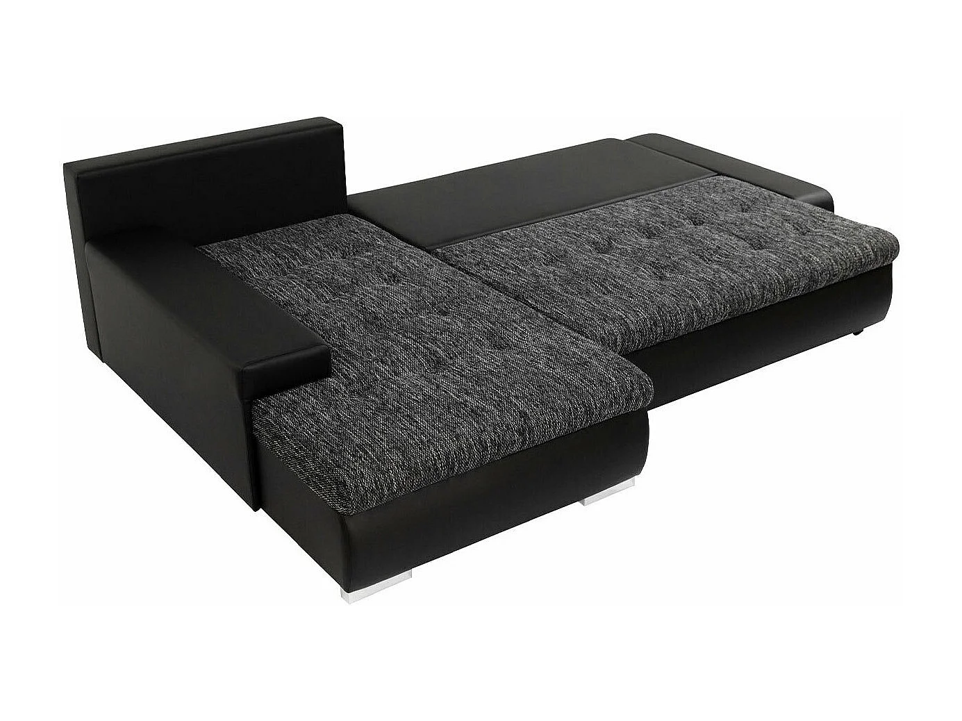 Sofá rinconero Comfivo 112, Gris, Función de descanso, Almacenaje, 265x185x85cm