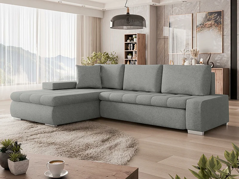 Canapé d'angle Comfivo Nitor, Gris, Disponible, 265x185x85cm