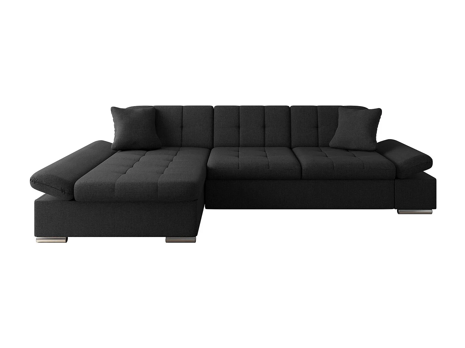 Canapé d'angle Comfivo Serenitas, Gris, 278x161x76cm