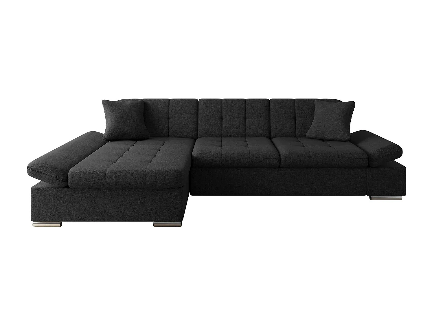 Canapé d'angle Comfivo 152, Gris, Disponible, 278x161x76cm