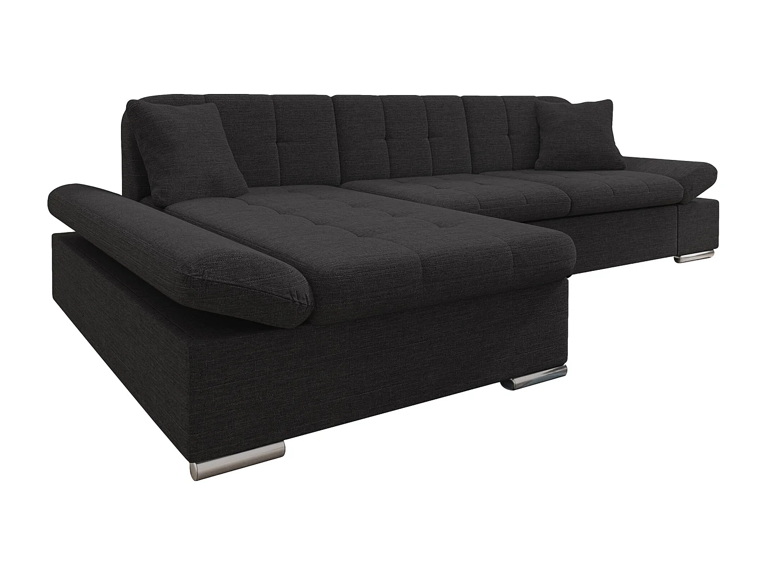 Canapé d'angle Comfivo 152, Gris, Disponible, 278x161x76cm