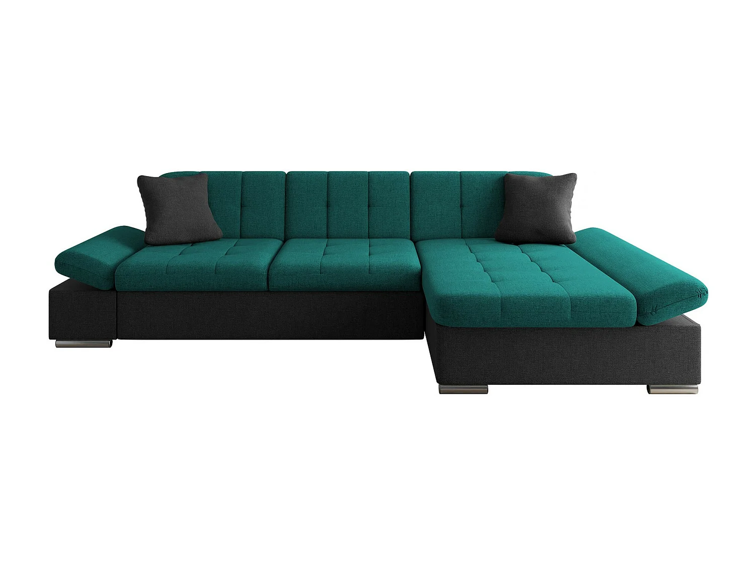 Canapé d'angle Comfivo 219, Vert, 278x161x76cm