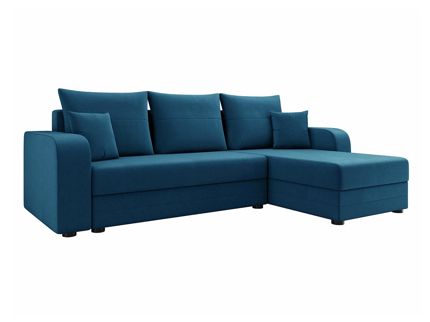 Canapé d'angle Memphis 112, Bleu, Fonction de couchage, 24x14x8cm