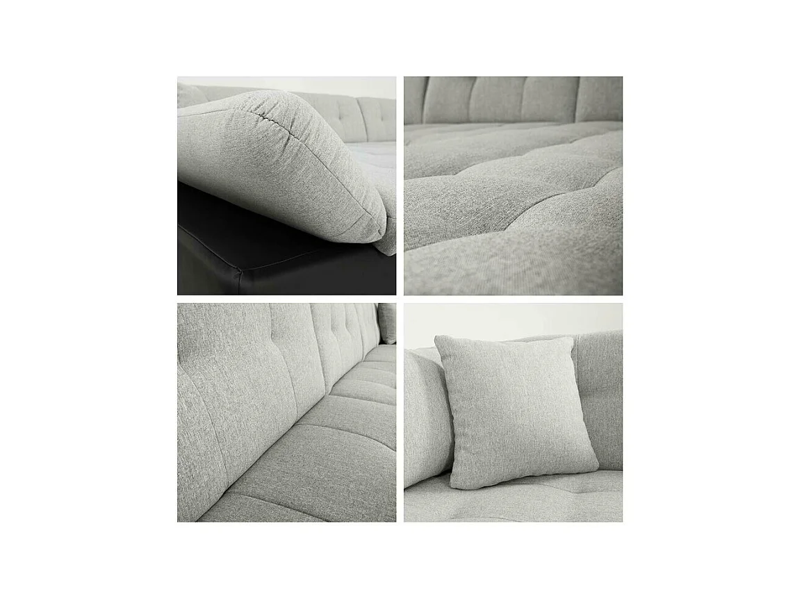 Canapé d'angle Comfivo 150, Vert, Fonction de couchage, Boîte de literie, 345x205x76cm