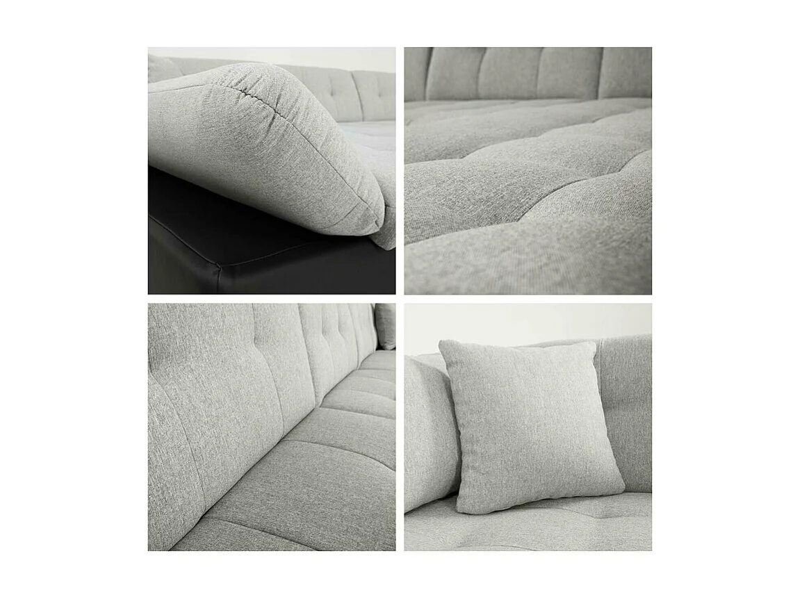 Canapé d'angle Comfivo 150, Vert, Fonction de couchage, Boîte de literie, 345x205x76cm