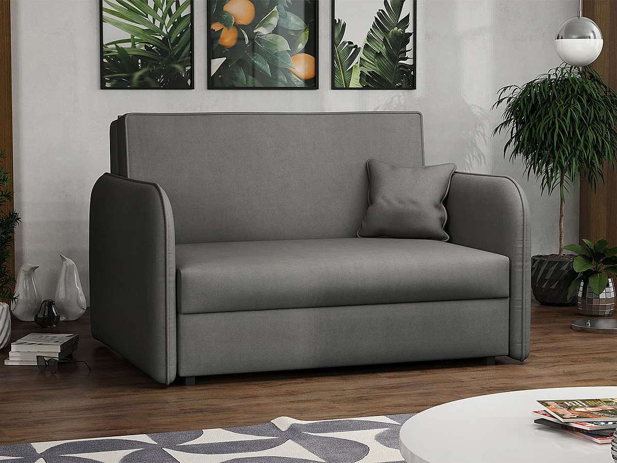 Sofá-cama Columbus 124, Almacenaje, 85x127x98cm, Muebles ya montados