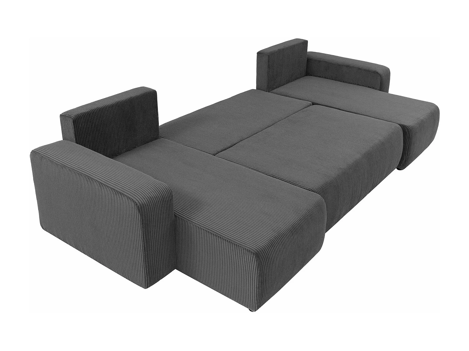 Sofá rinconero Shelton 103, De color marrón claro, Función de descanso, Almacenaje, 312cm