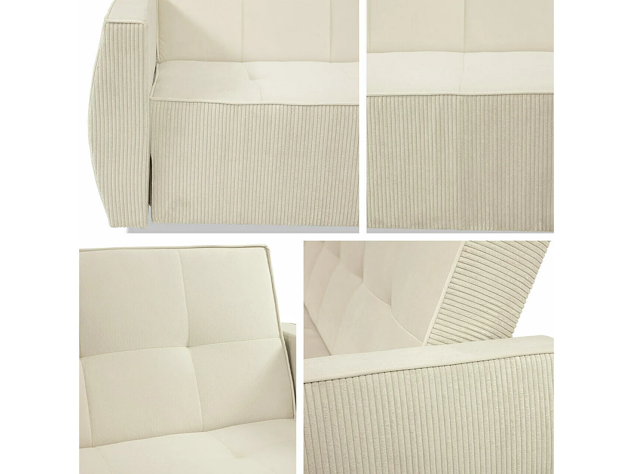 Sofá cama Edinburg 107, Cama com arrumação, 9x23x10cm