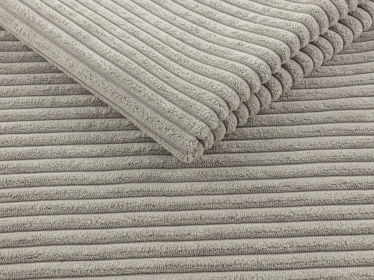 Canapé d'angle convertible 3 places en tissu gris 346x203x70 cm