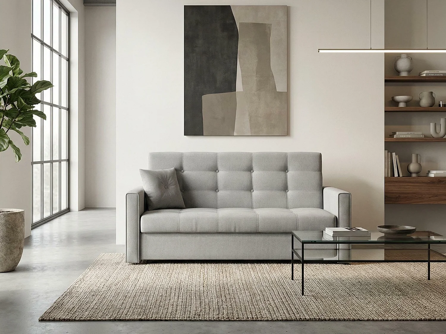 Canapé convertible Columbus 102, Disponible, 85x153x98cm, Mobilier déjà assemblé