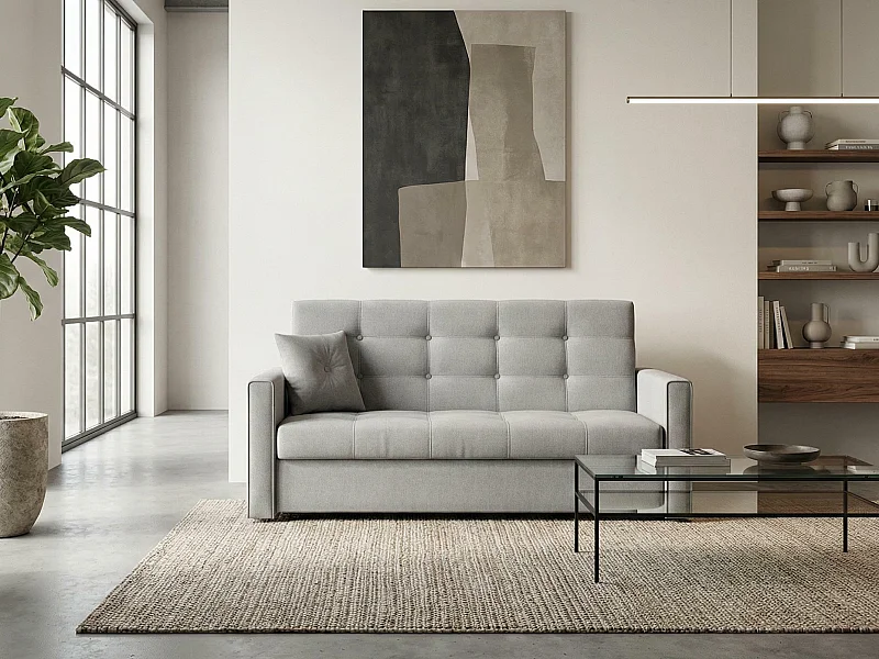 Canapé convertible Columbus 102, Disponible, 85x153x98cm, Mobilier déjà assemblé
