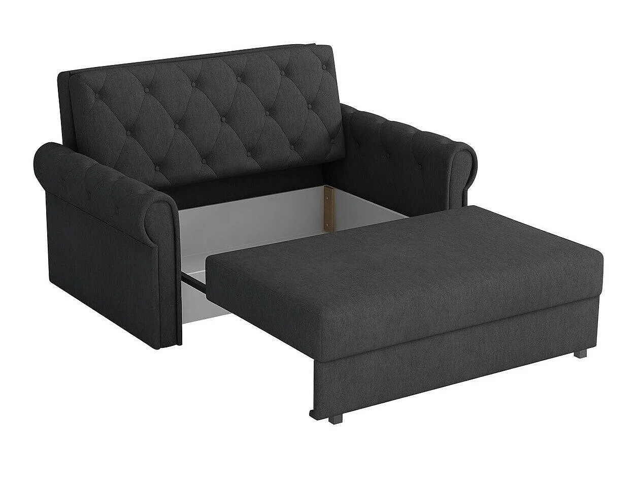 Canapé convertible 2 places en tissu bleu COLUMBUS 85x148x98 cm
