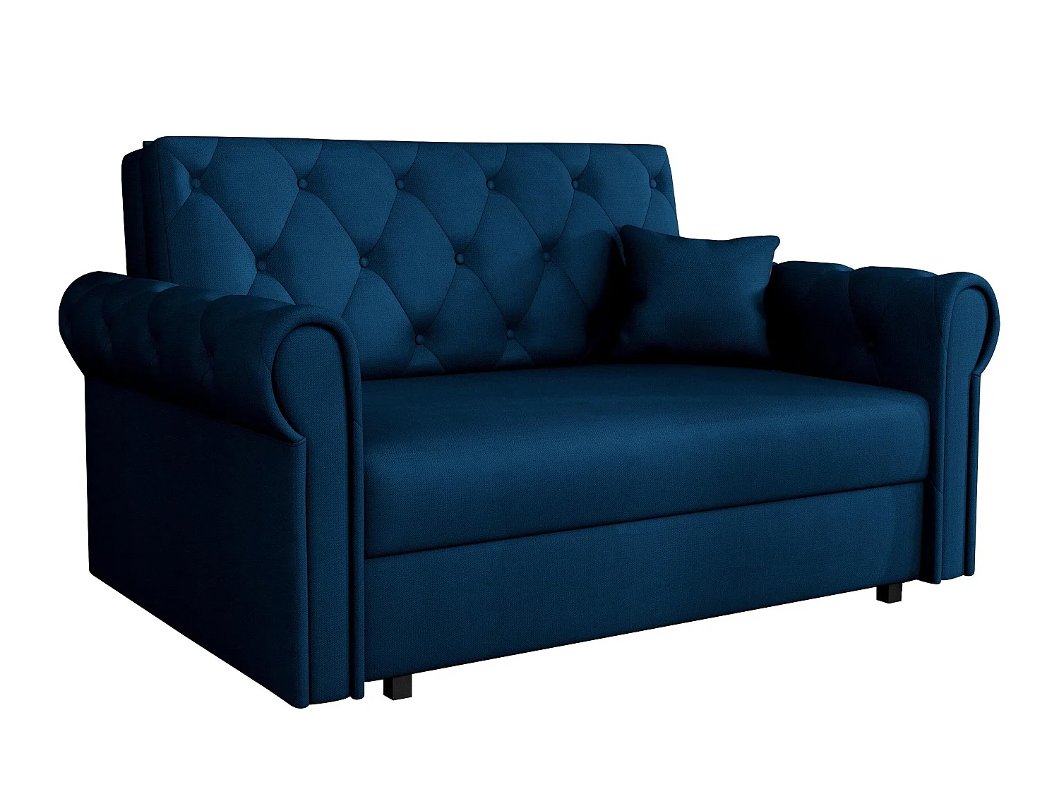 Canapé convertible 2 places en tissu bleu COLUMBUS 85x148x98 cm