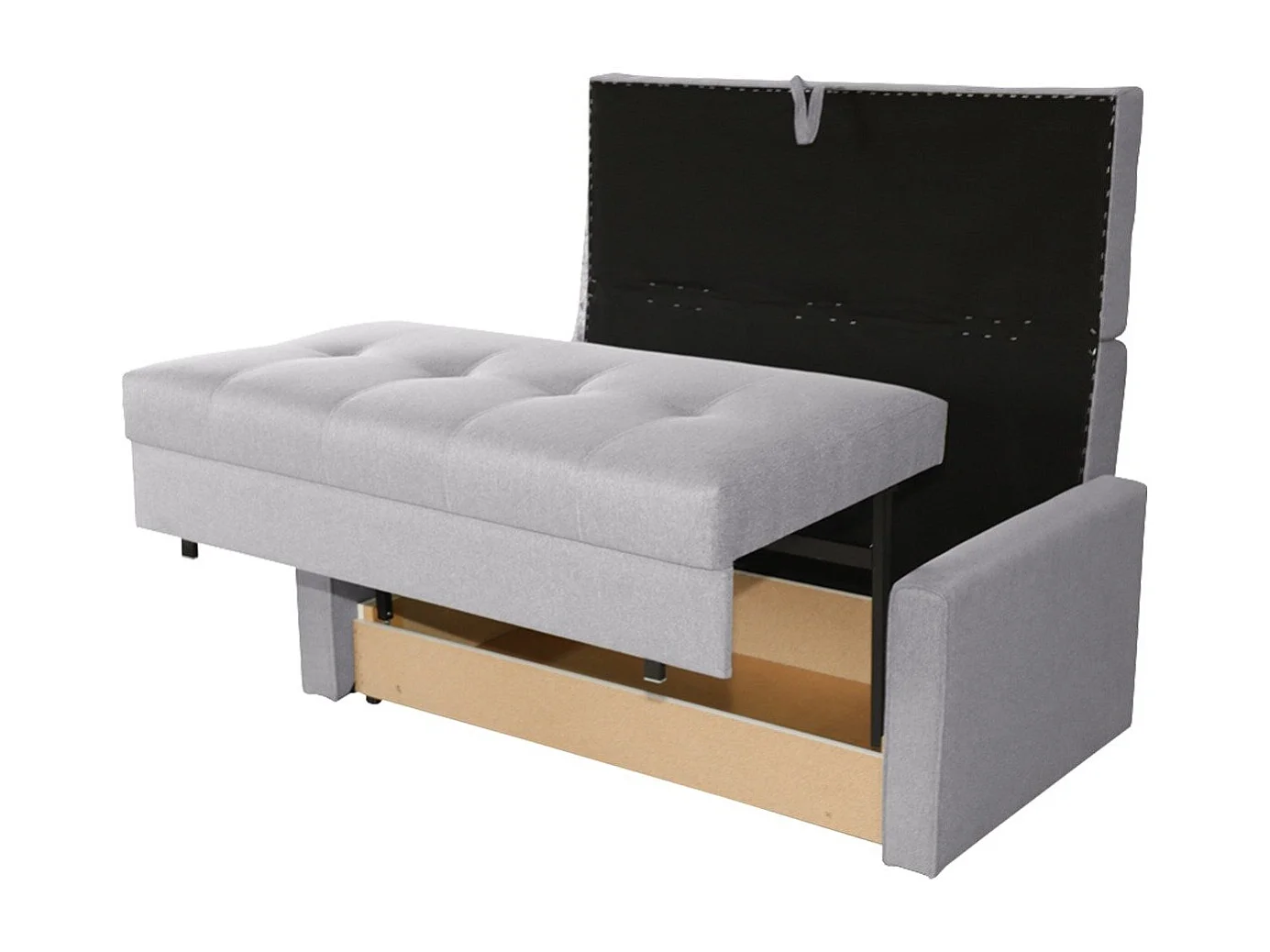 Sofá-cama Columbus 102, Almacenaje, 85x153x98cm, Muebles ya montados