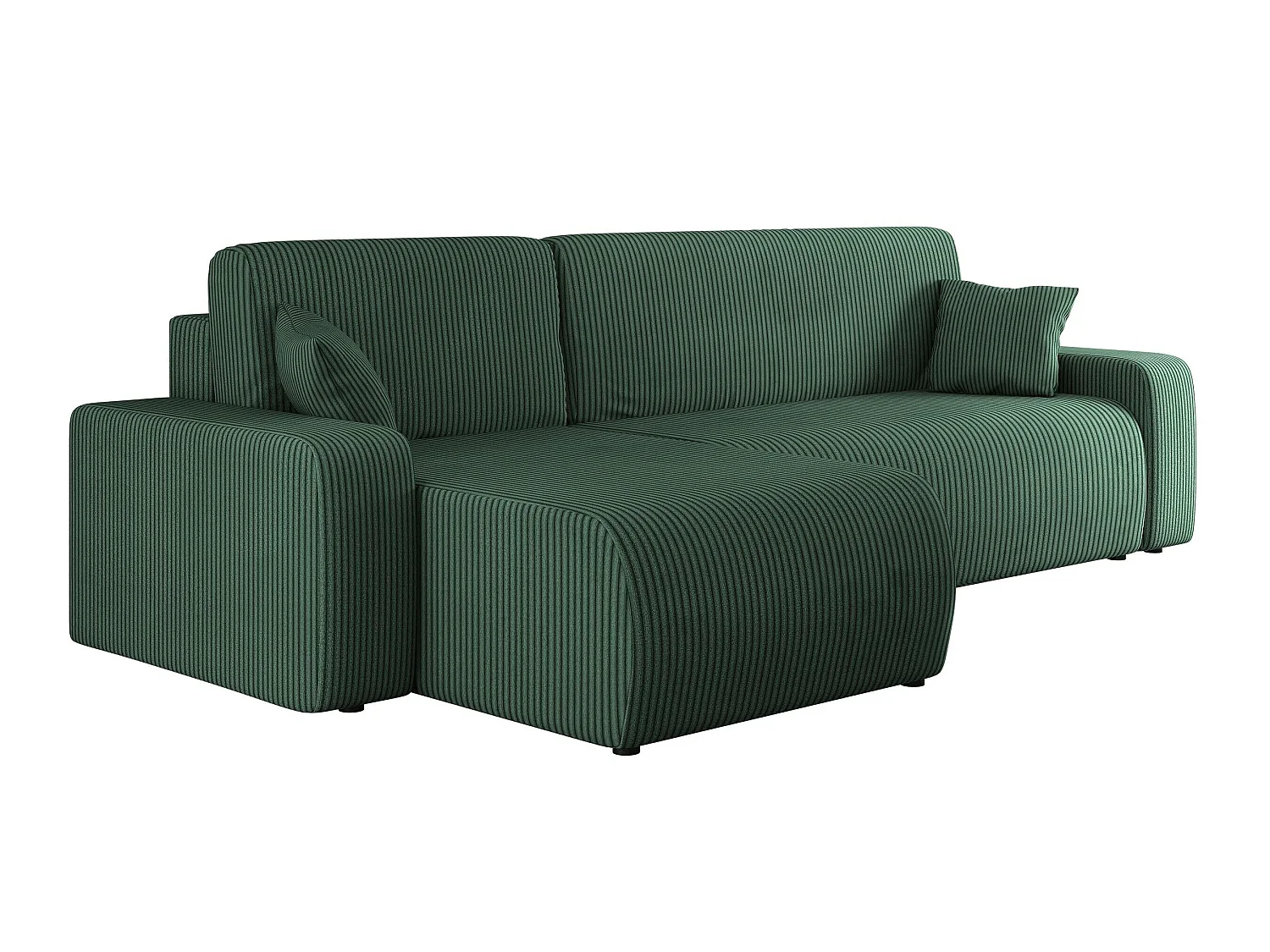 Sofá rinconero Doctral III, Verde, Función de descanso, Almacenaje