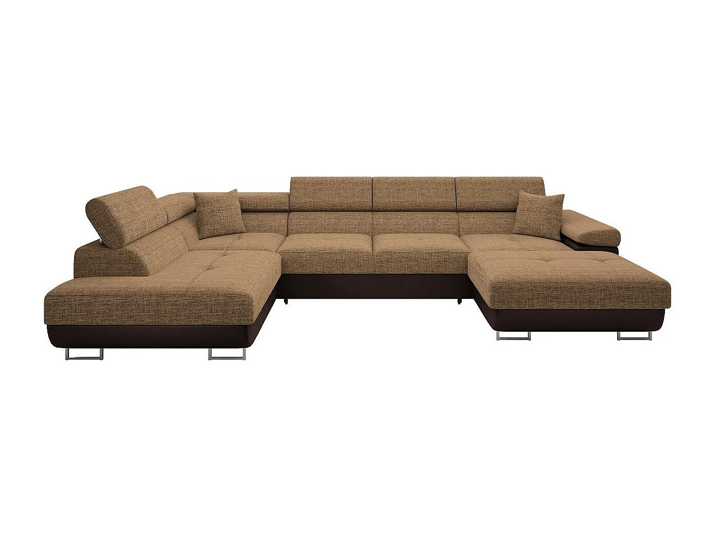 Canapé d'angle Comfivo Vinetum III, Marron, Disponible, 346x203x70cm