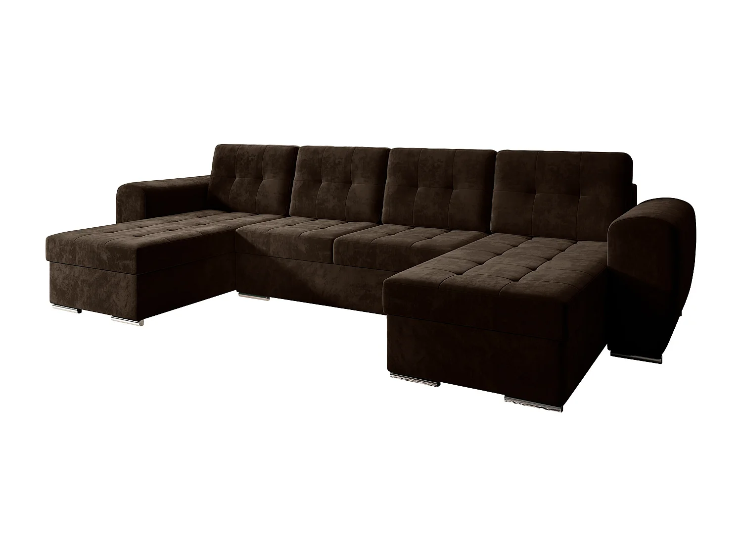 Canapé d'angle Arvada 117, Marron, Disponible, 326x157x86cm