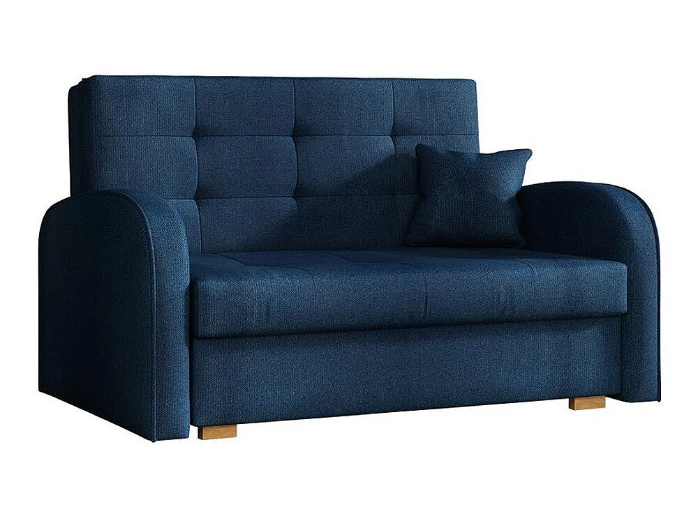 Canapé convertible 2 places en tissu bleu COLUMBUS 85x133x98 cm