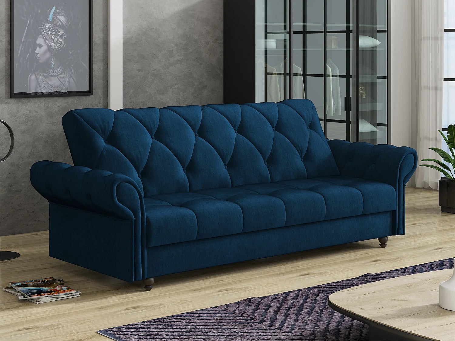 Canapé convertible Columbus 209, Disponible, 90x240x90cm