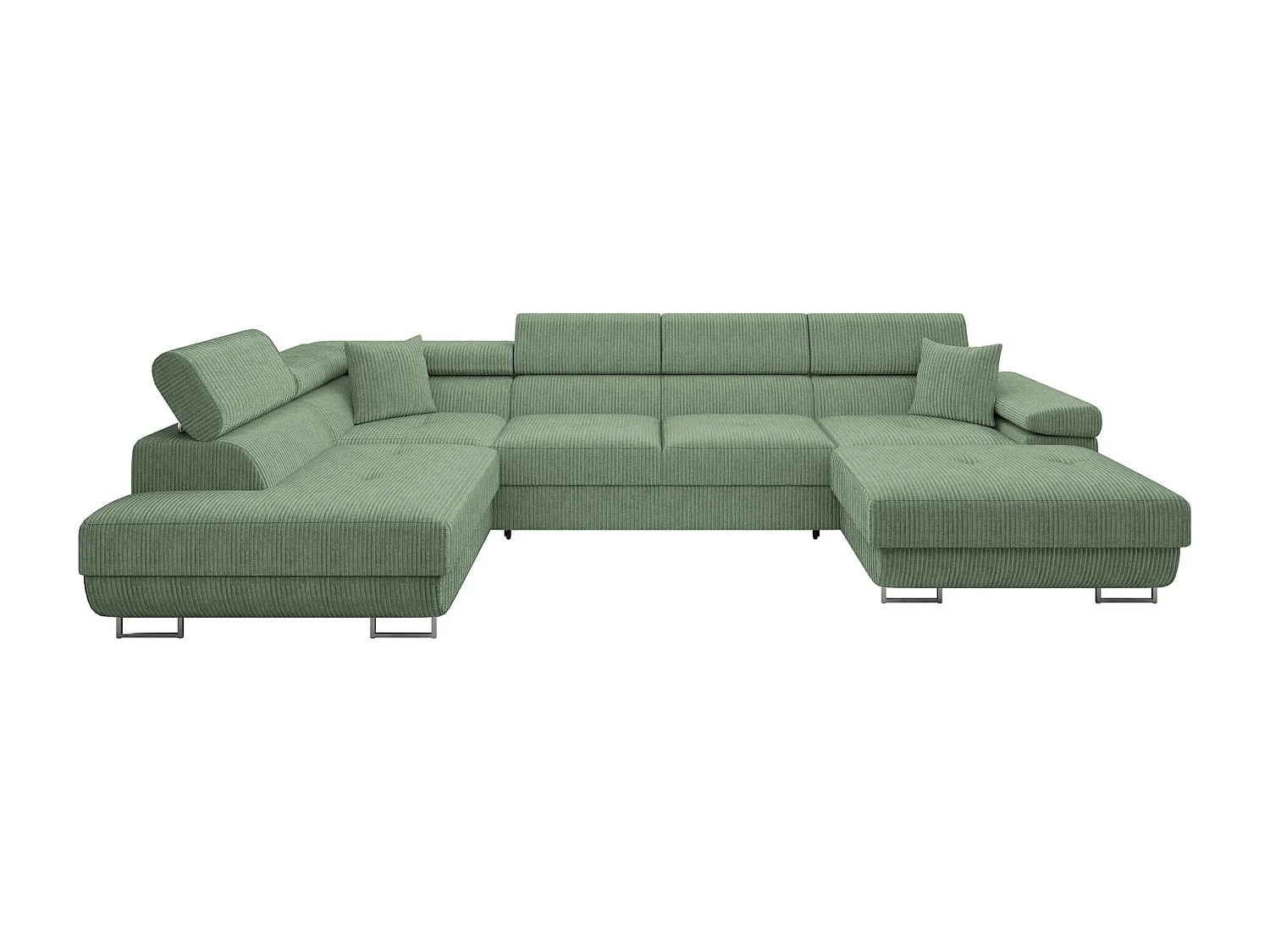 Canapé d'angle Comfivo Vinetum III, Vert, Disponible, 346x203x70cm