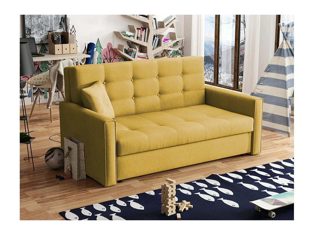 Canapé convertible Columbus 102, Boîte de literie, 85x153x98cm, Mobilier déjà assemblé