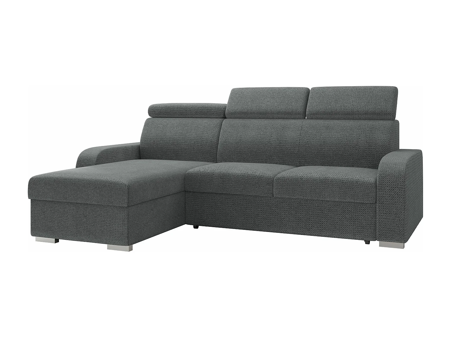 Canapé d'angle Etrcala 100, Gris, Disponible, 235x170x85cm