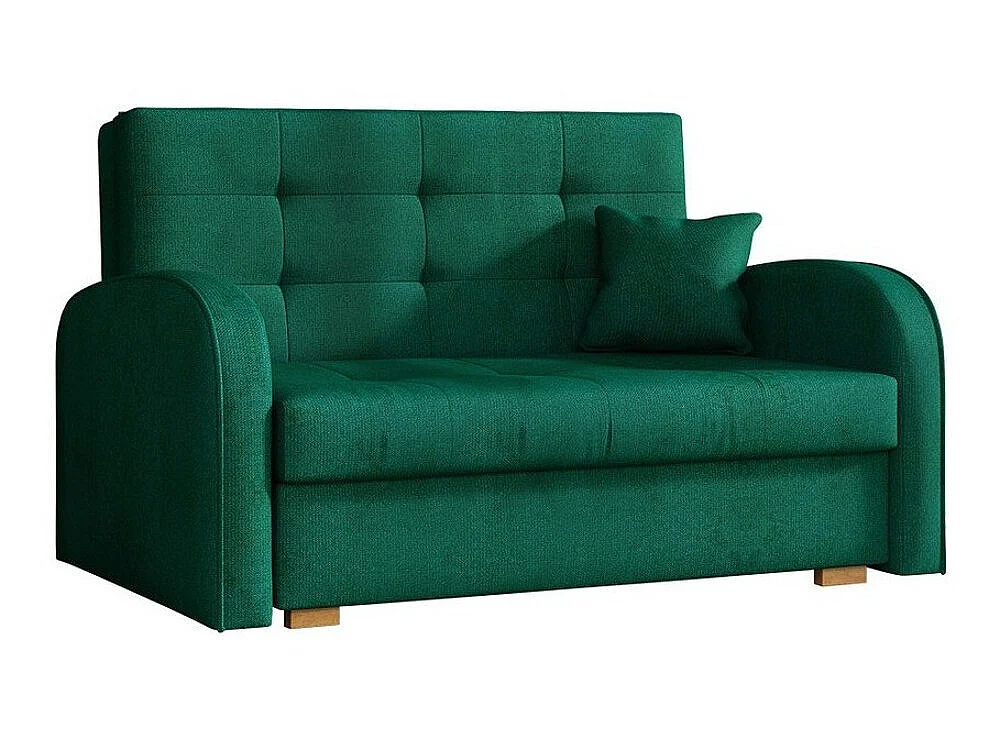 Canapé convertible 2 places en tissu vert COLUMBUS 85x133x98 cm