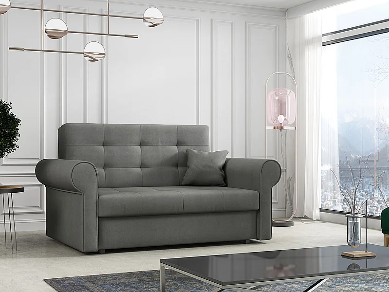 Canapé convertible Columbus 128, Disponible, 85x148x98cm, Mobilier déjà assemblé