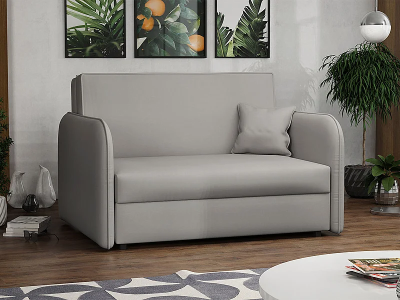 Canapé convertible Columbus 124, Disponible, 85x127x98cm, Mobilier déjà assemblé