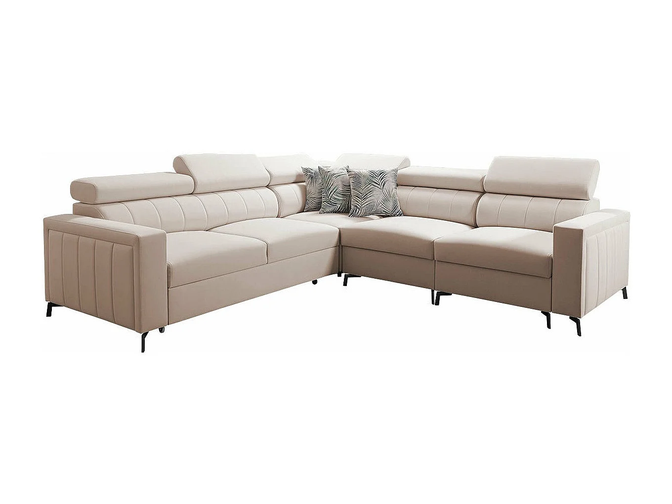 Canapé d'angle Sarasota 152, Brun clair, Disponible, 275x275x83cm