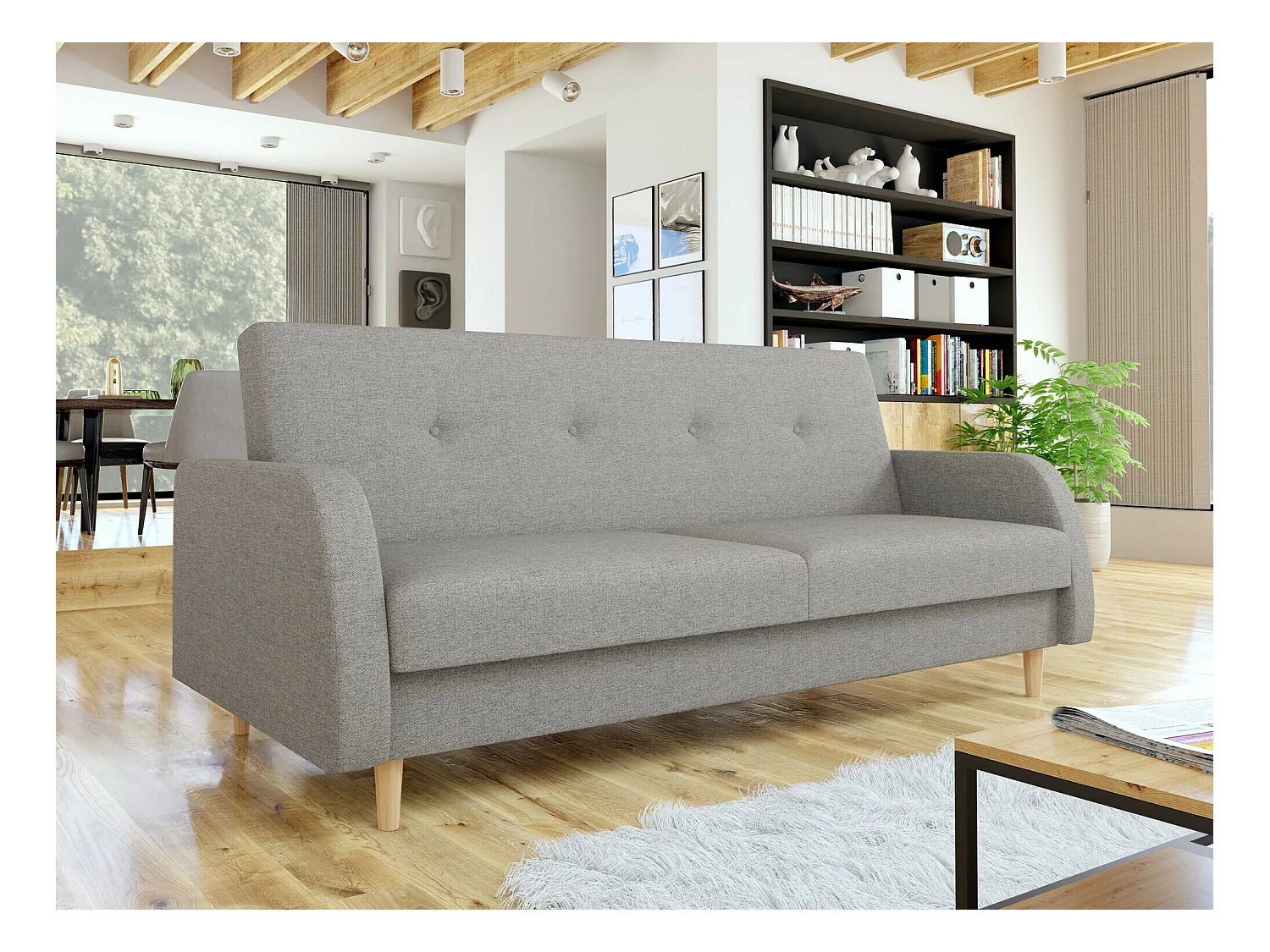 Canapé convertible Comfivo 360, Boîte de literie, 89x216x87cm