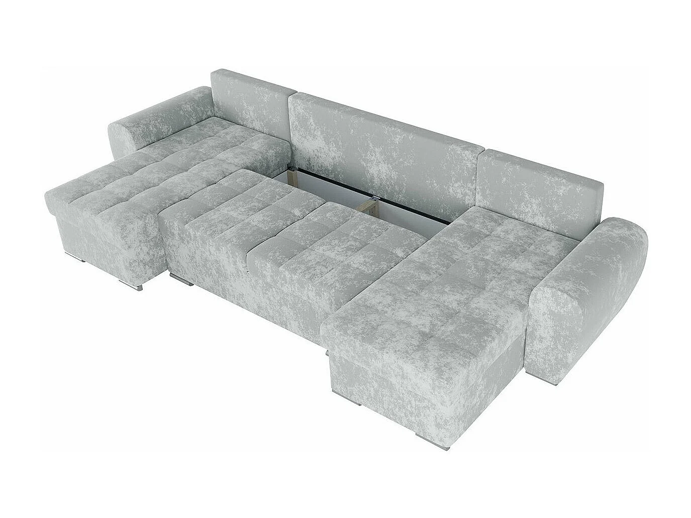 Sofá rinconero Arvada 117, Gris, Función de descanso, Almacenaje, 326x157x97cm