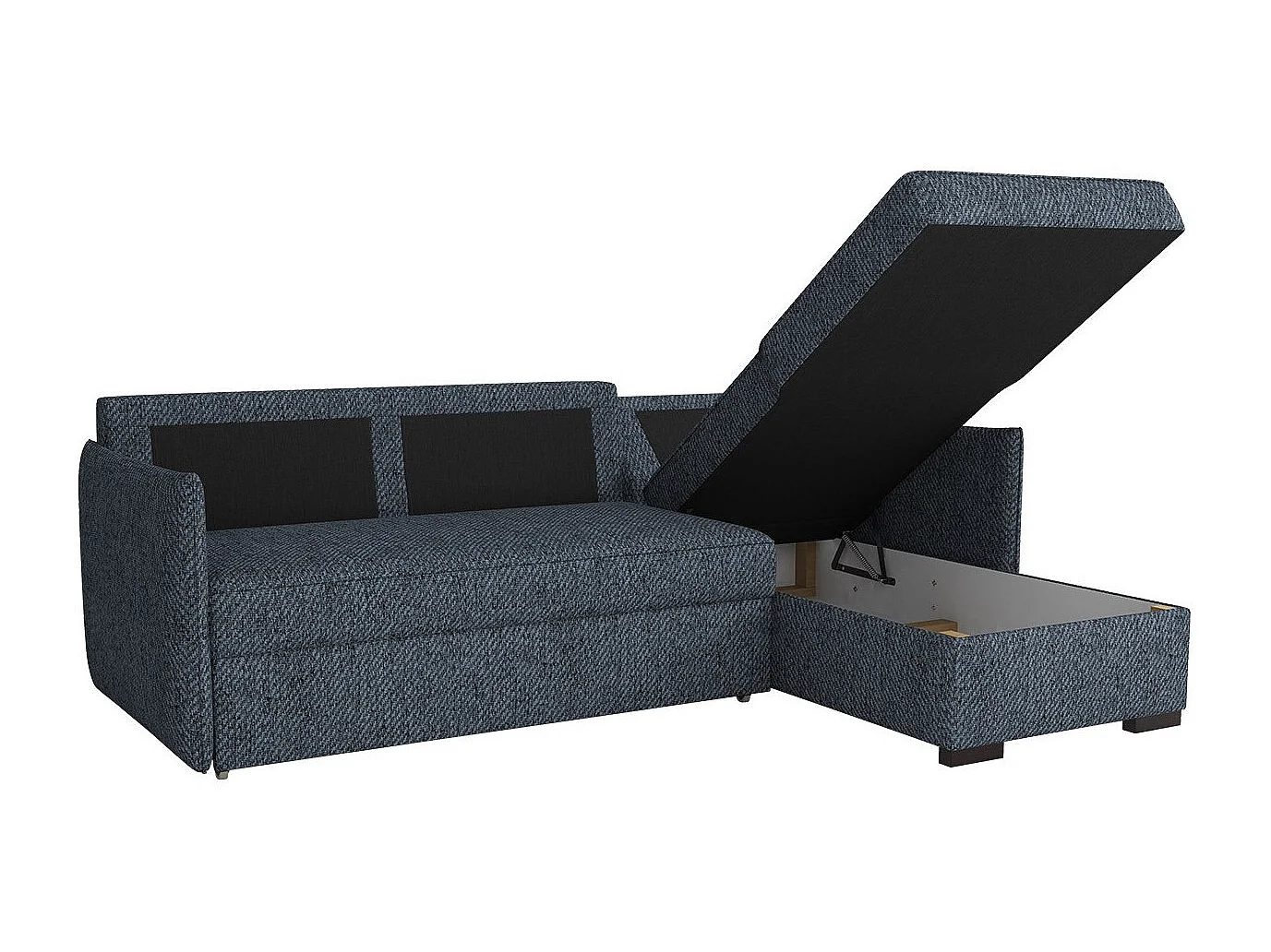 Sofá de canto Columbus 208, Castanho claro, Funcionalidade de dormir