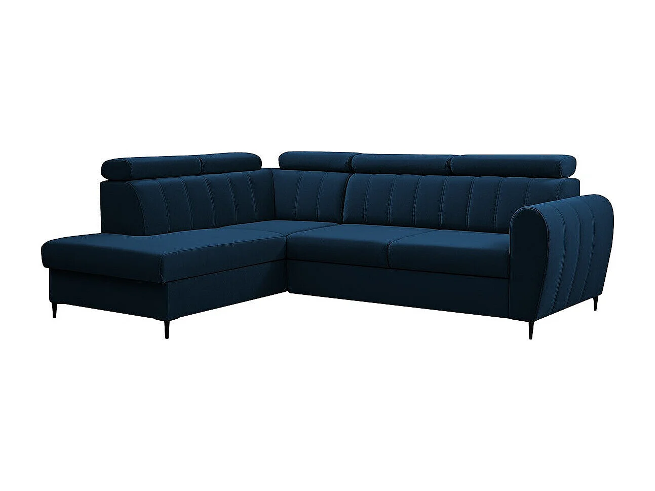 Sofá de canto Temple 125, Azul, Funcionalidade de dormir, 26x20x9cm