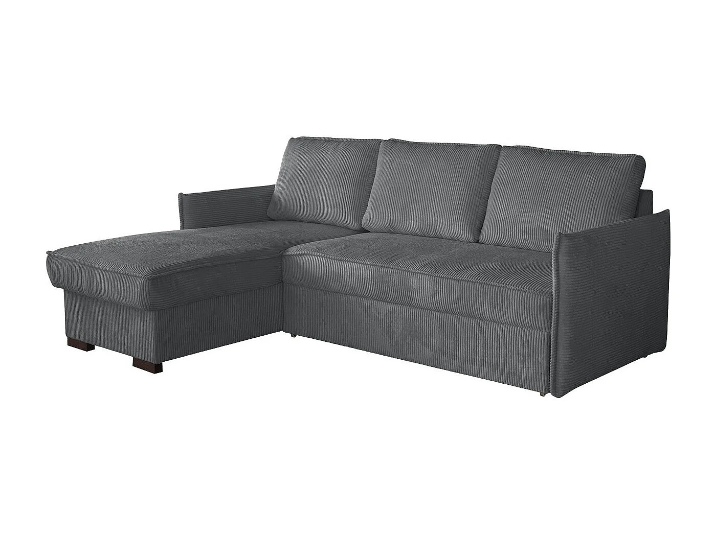 Canapé d'angle Columbus 208, Gris, Disponible, 220x160x90cm