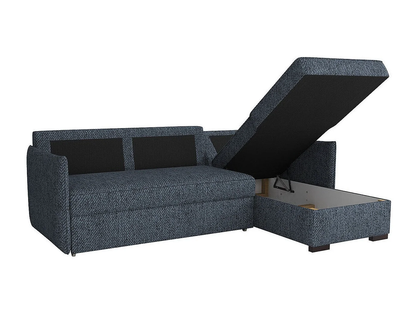 Canapé d'angle Columbus 208, Gris, Disponible, 220x160x90cm