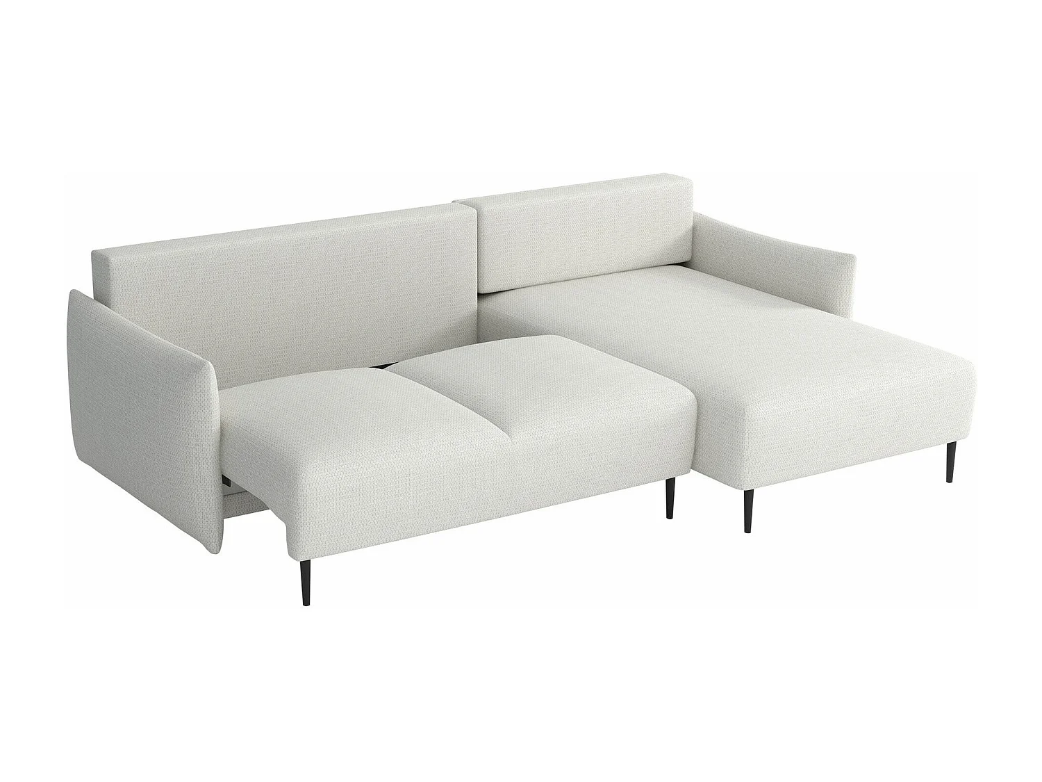 Sofá rinconero Columbus 224, Gris, Función de descanso, Almacenaje, 240x160x88cm